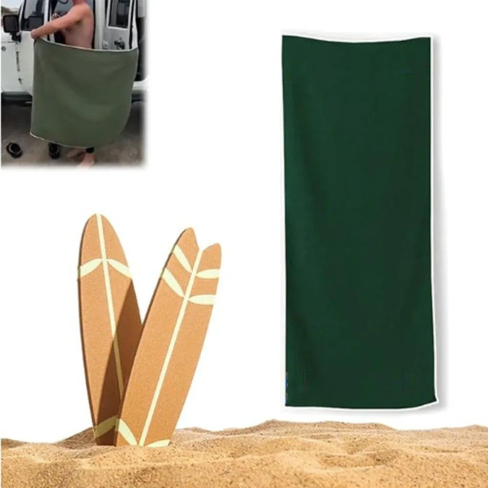Portable Quick-Drying Multifunctional Coral Fleece Bath Towel - Perfect for Beach and Outdoor Use!